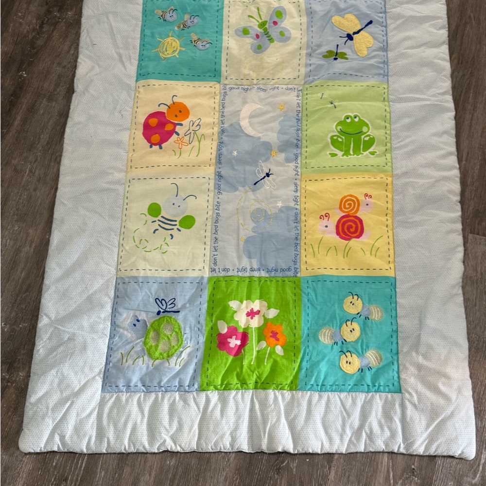 Colorful Baby Quilt with Animal Designs